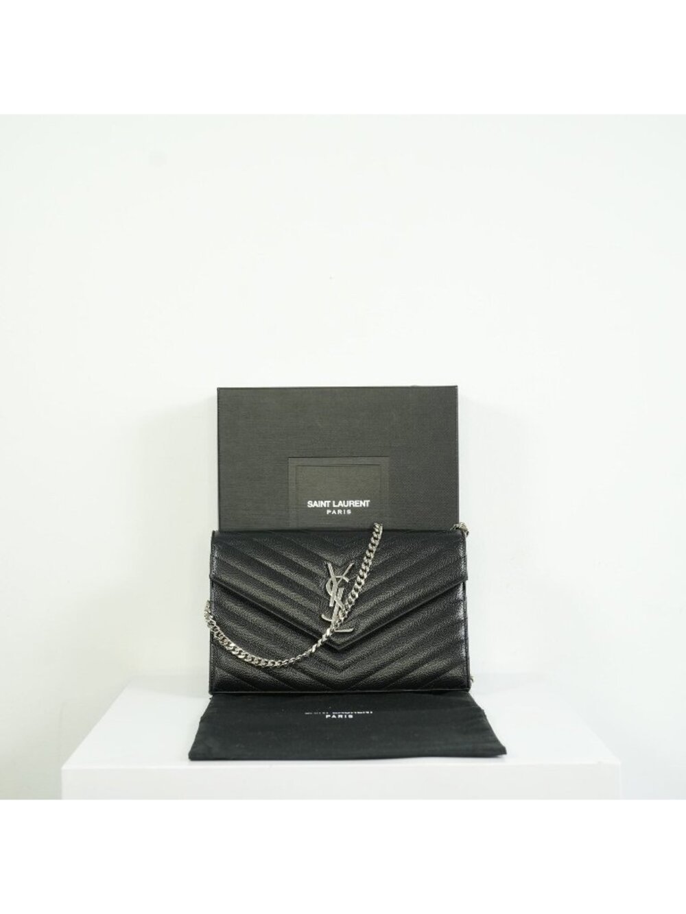 Saint Laurent Classic Black Monogram WOC, FULL SET